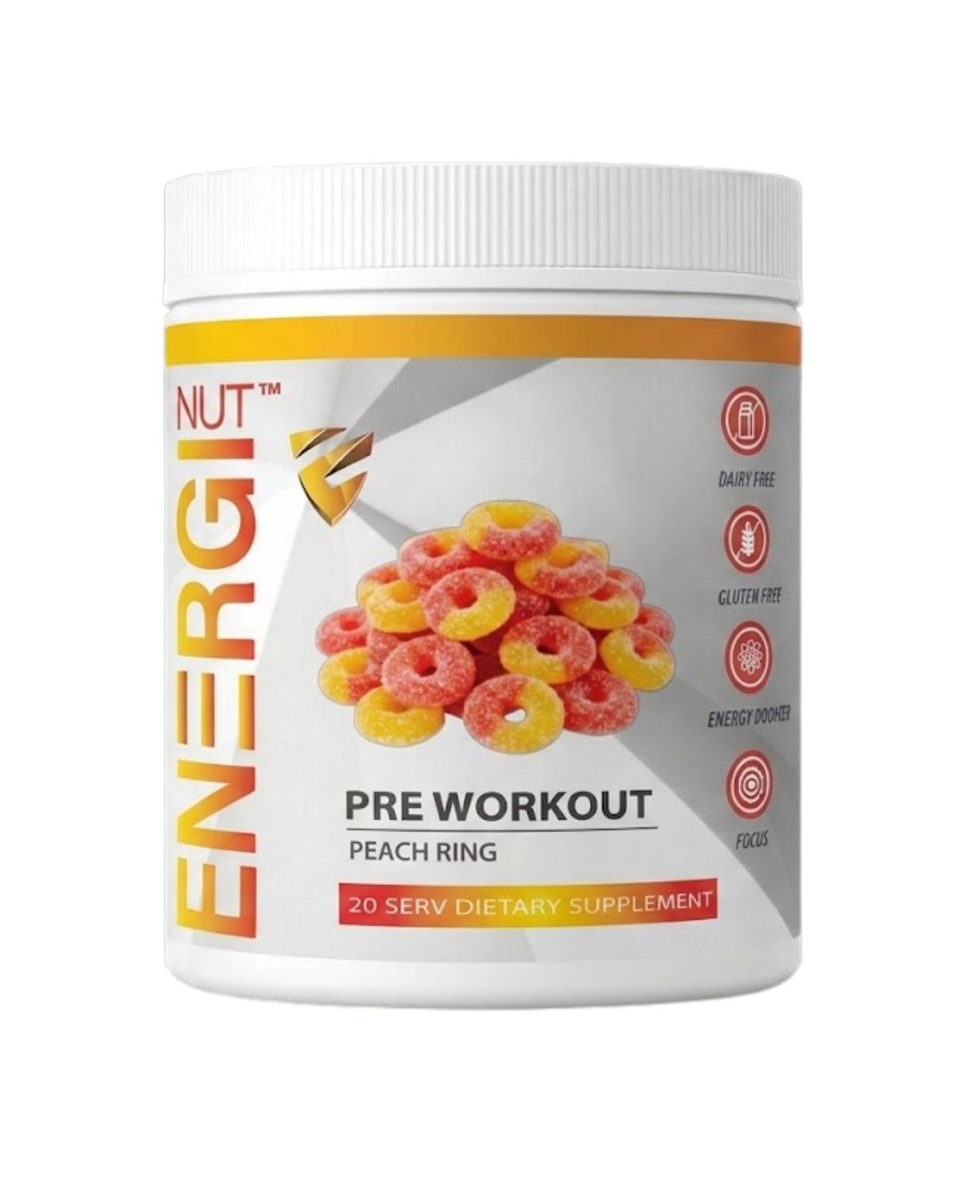 Pre Workout Peach Ring Supplement (20 Sv)