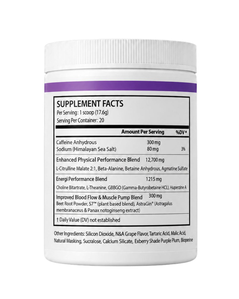 Pre Workout Grape Kool Supplement (20 Sv)