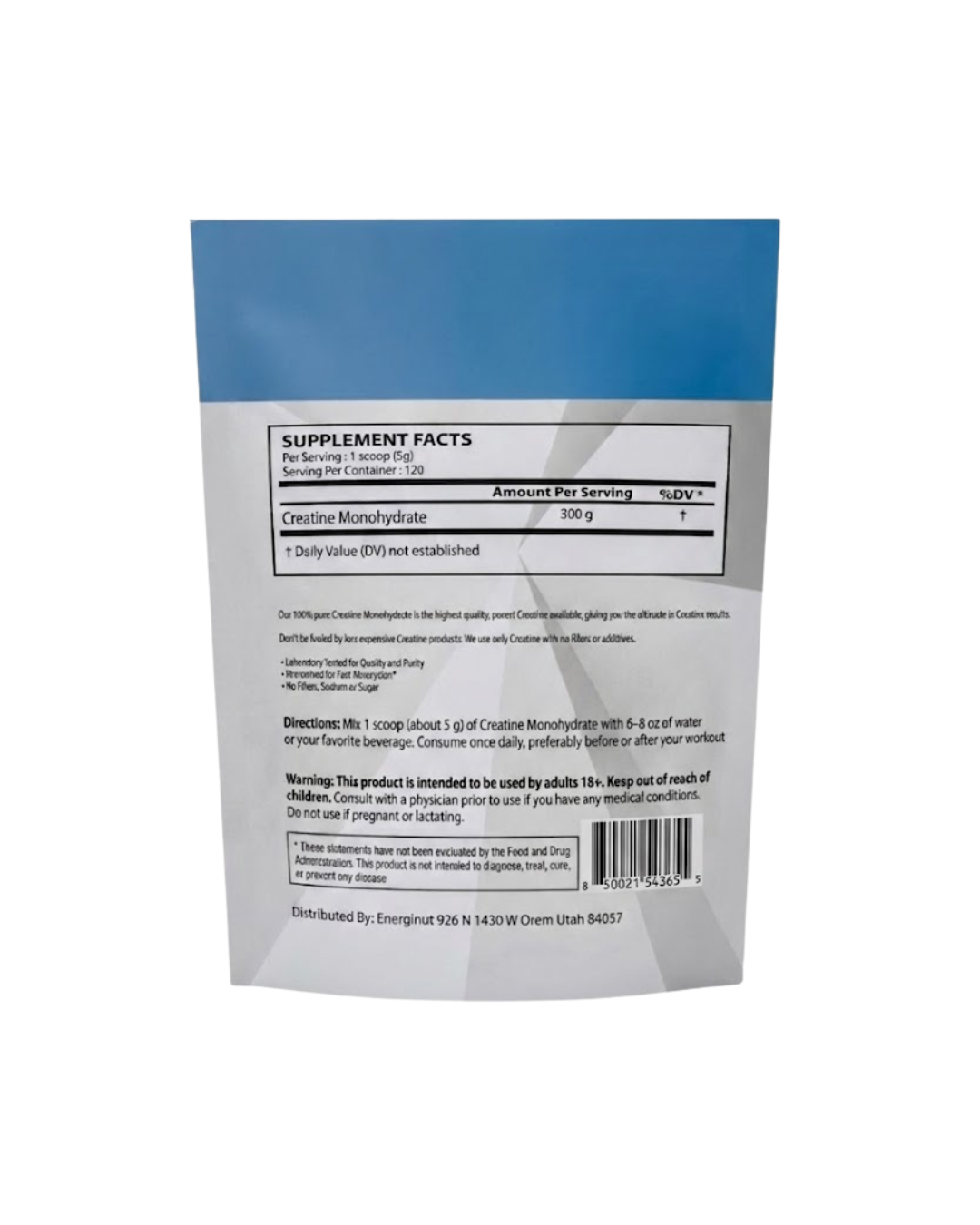 Creatine Monohydrate Supplement (300 g)