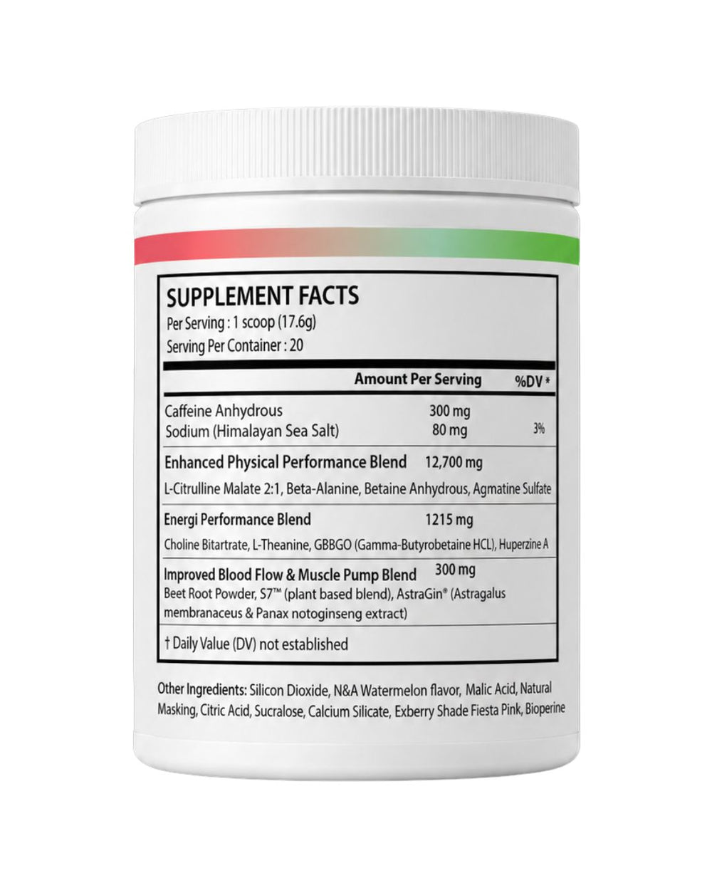 Pre Workout Jolly Watermelon Supplement (20 Sv)