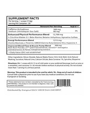 Pre Workout Mojito Candy Supplement (20 Sv)