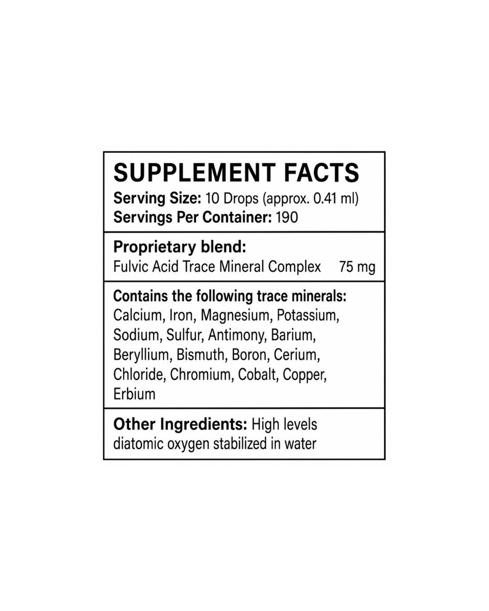 LIQUID OXYGEN + TRACE MINERALS (4 oz)