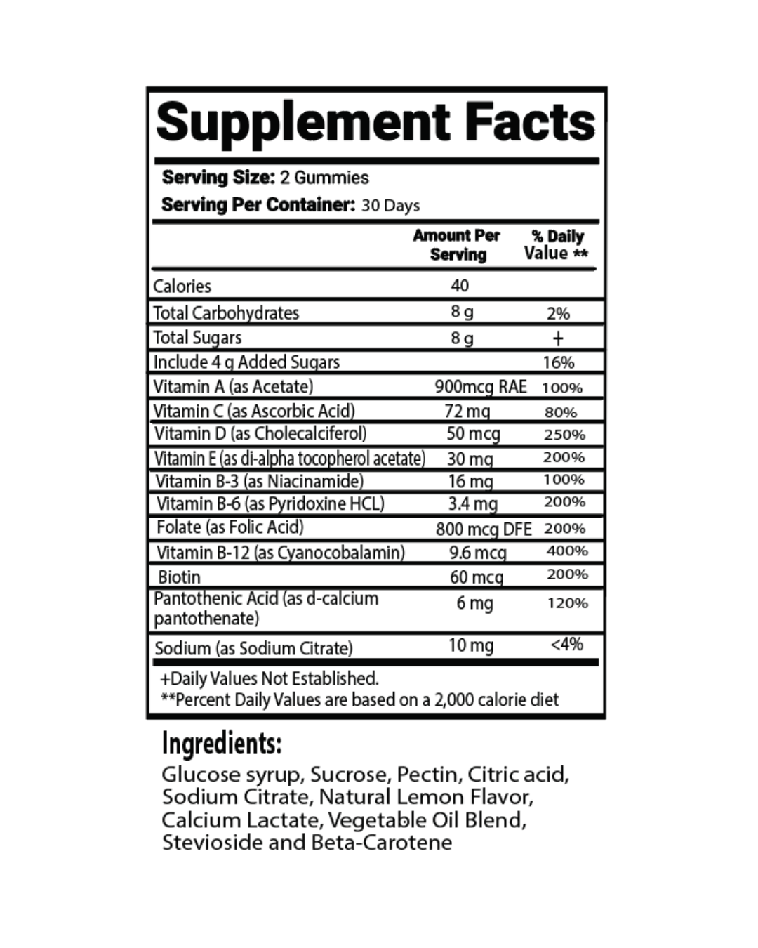 Multivitamin Support Supplement (60 Gummies)