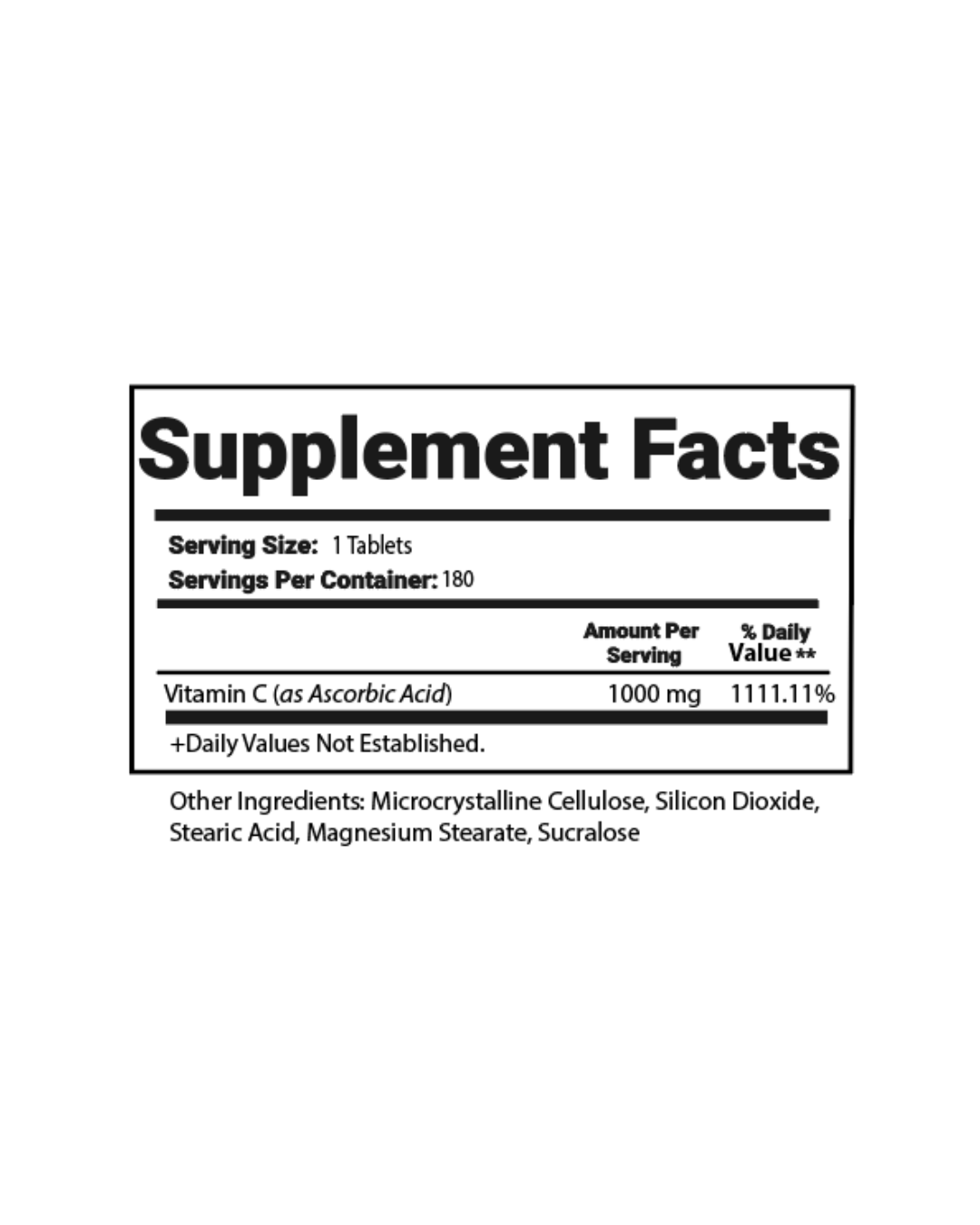 CHEWABLE VITAMIN C TABLETS (180 Tablets)