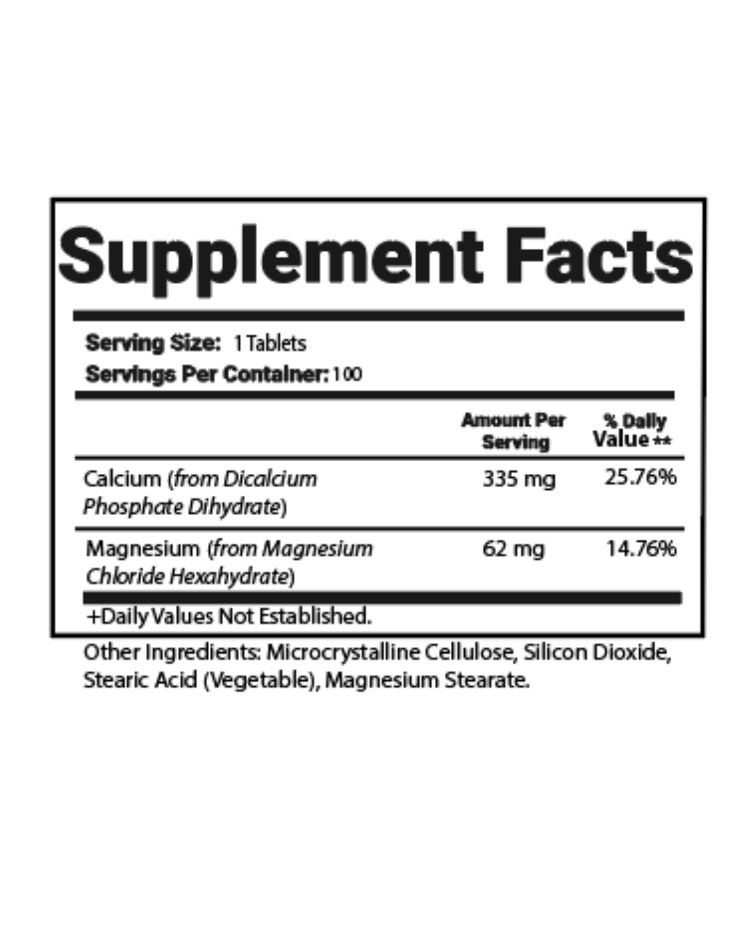 MAGNESIUM TABLETS (100 Tablets)