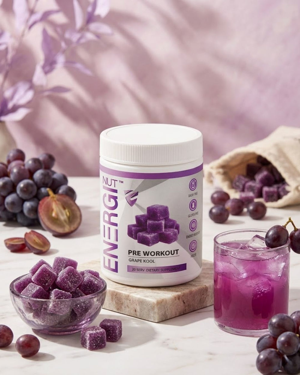 Pre Workout Grape Kool Supplement (20 Sv)