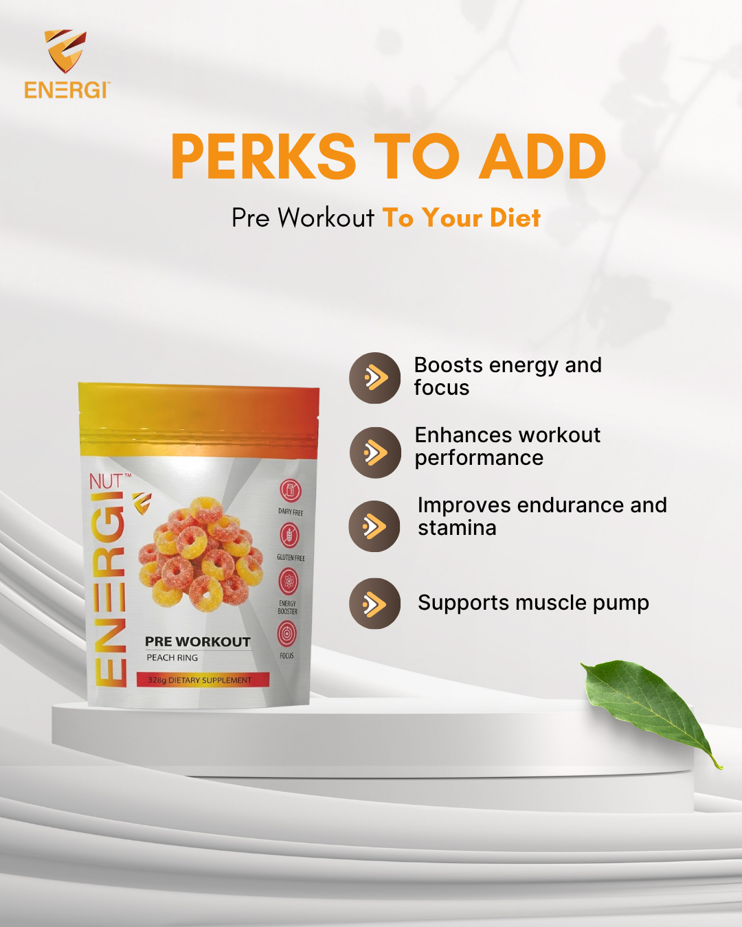 Pre Workout Peach Ring Supplement (20 Sv)