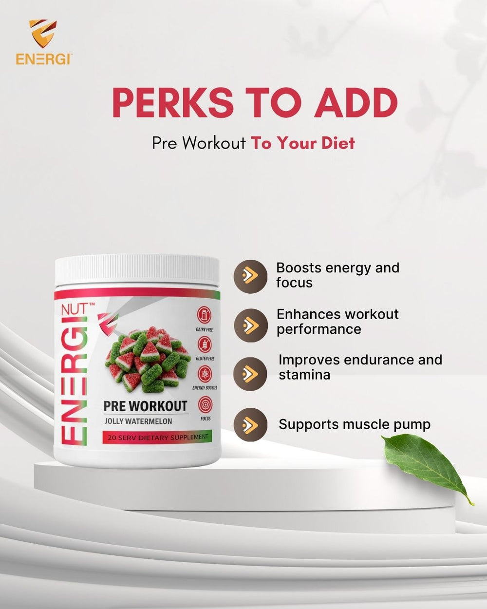 Pre Workout Jolly Watermelon Supplement (20 Sv)