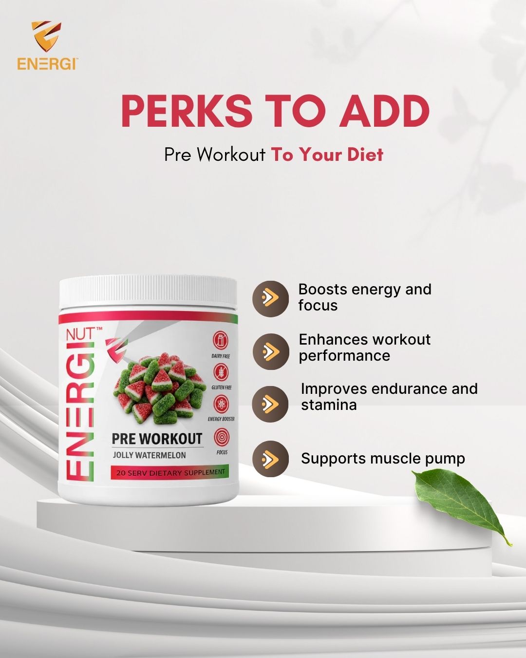Pre Workout Jolly Watermelon Supplement (20 Sv)
