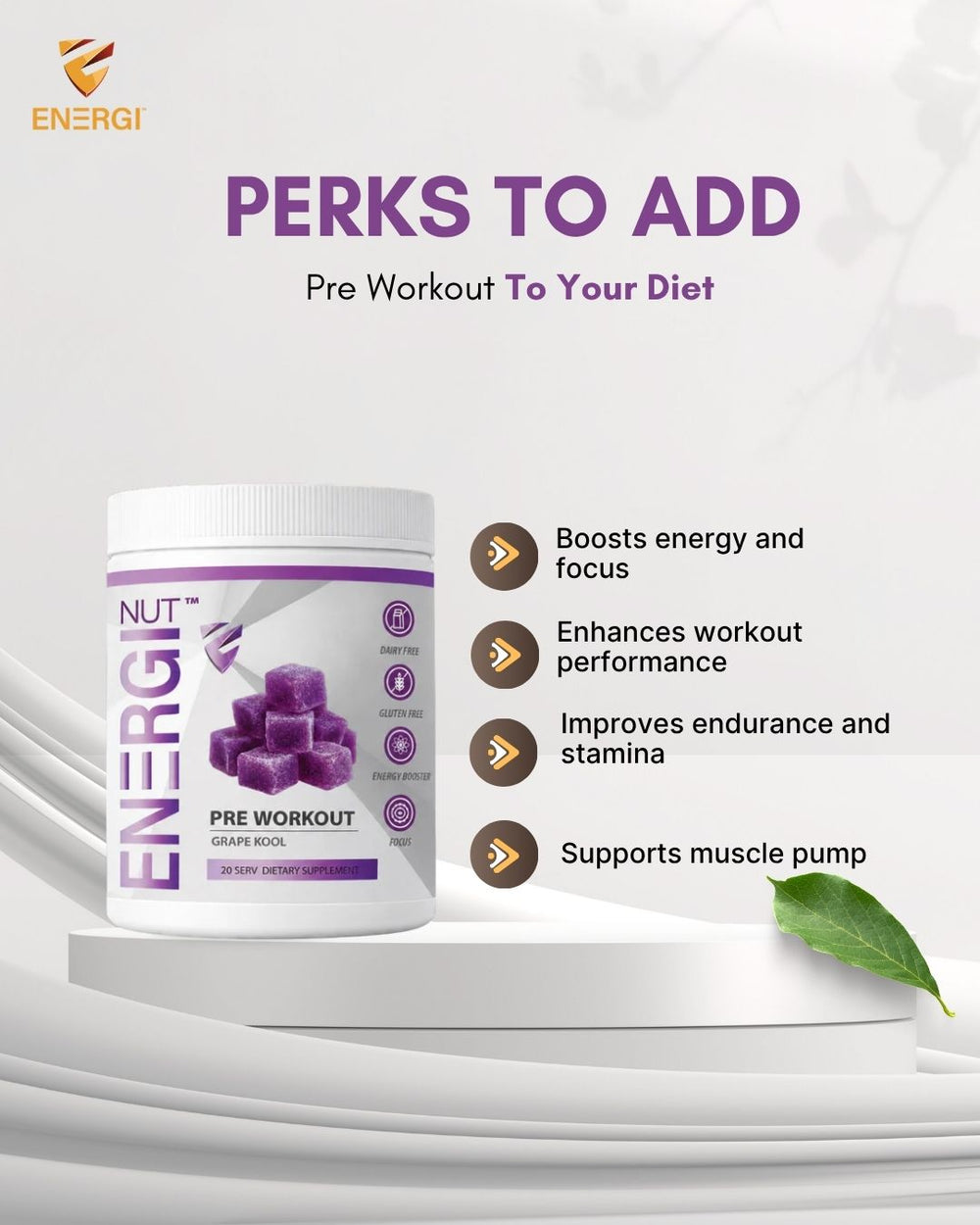 Pre Workout Grape Kool Supplement (20 Sv)