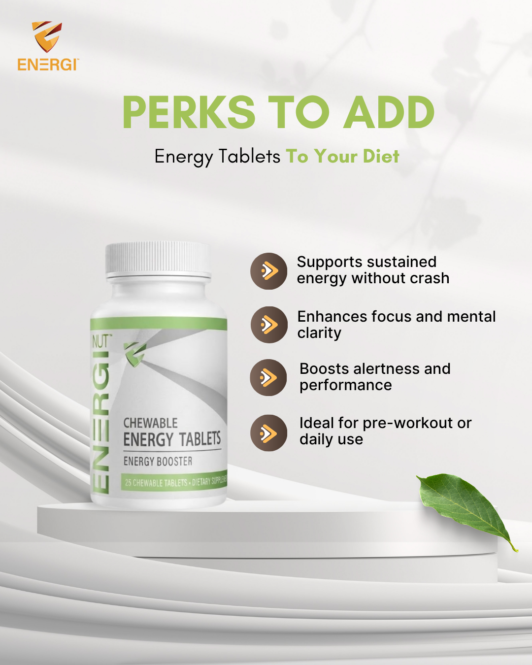CHEWABLE ENERGY TABLETS (25 Tablets)