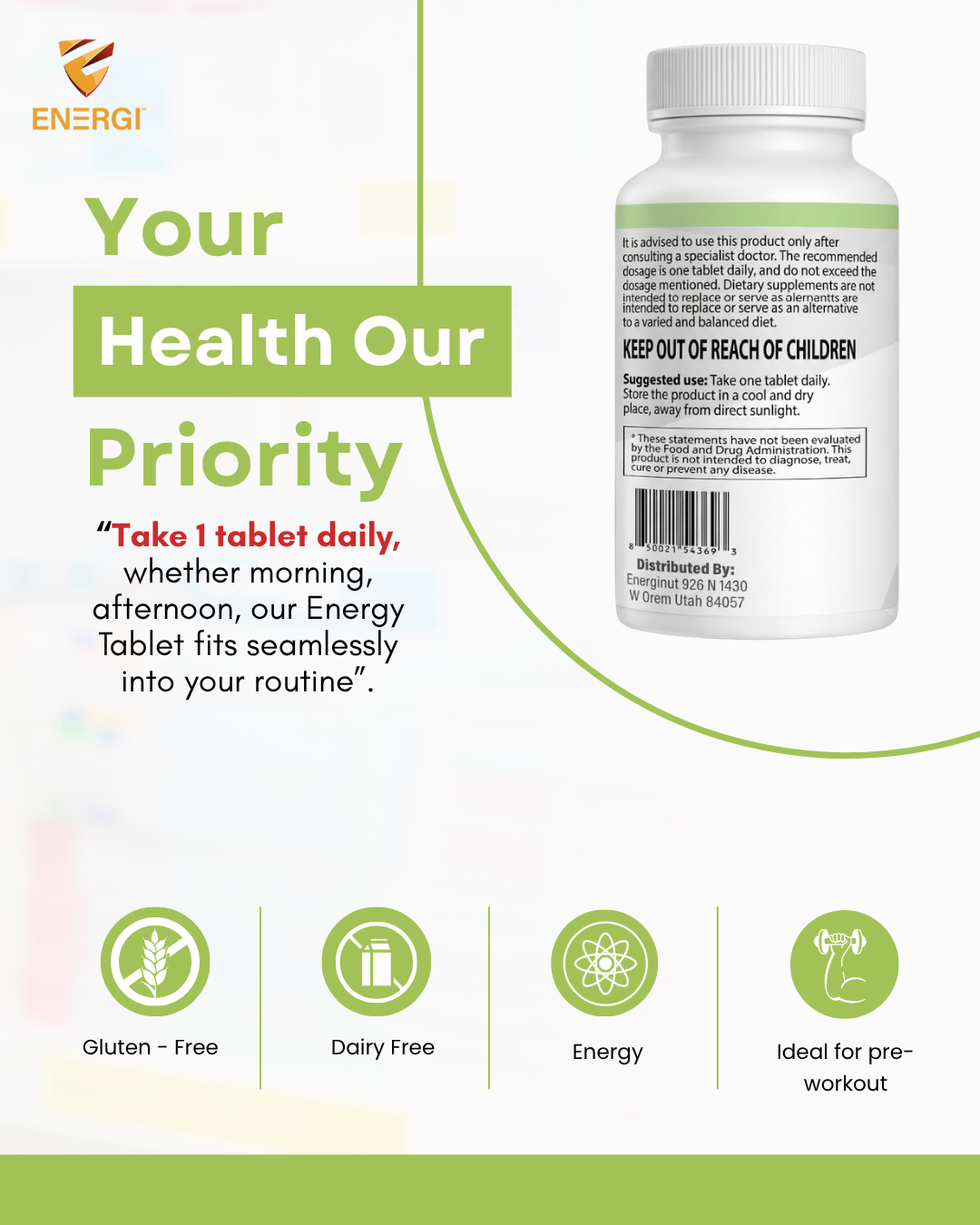 CHEWABLE ENERGY TABLETS (25 Tablets)