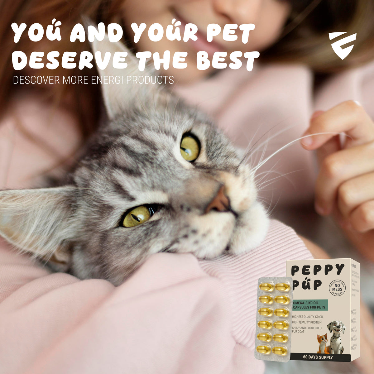 Peppy Pup Omega-3 KD Oil Capsules for Pets (60 SOFT GELS)