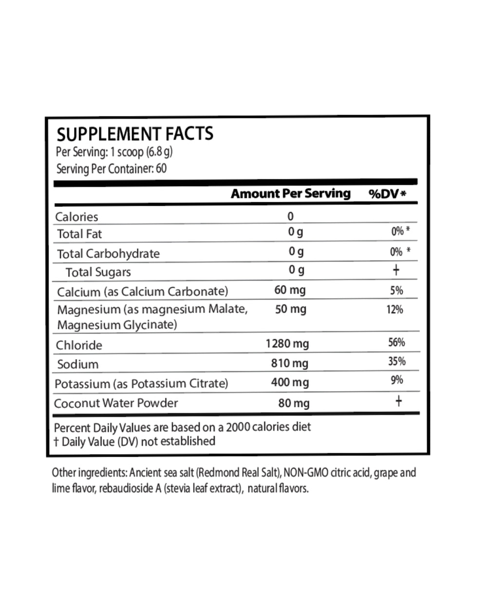 Hydration Powder Grape Lime (60 SV)