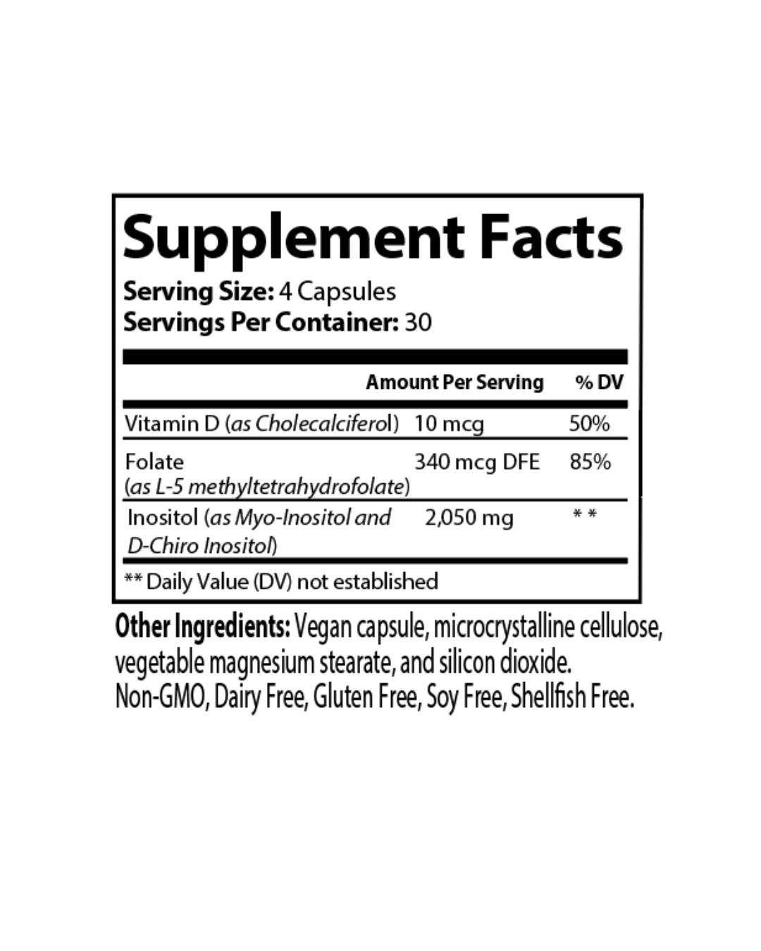 MYO D-CHIRO INOSITOL (120 Capsules)