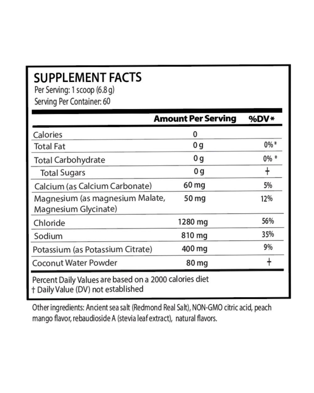Hydration Powder Peach Mango (60 SV)