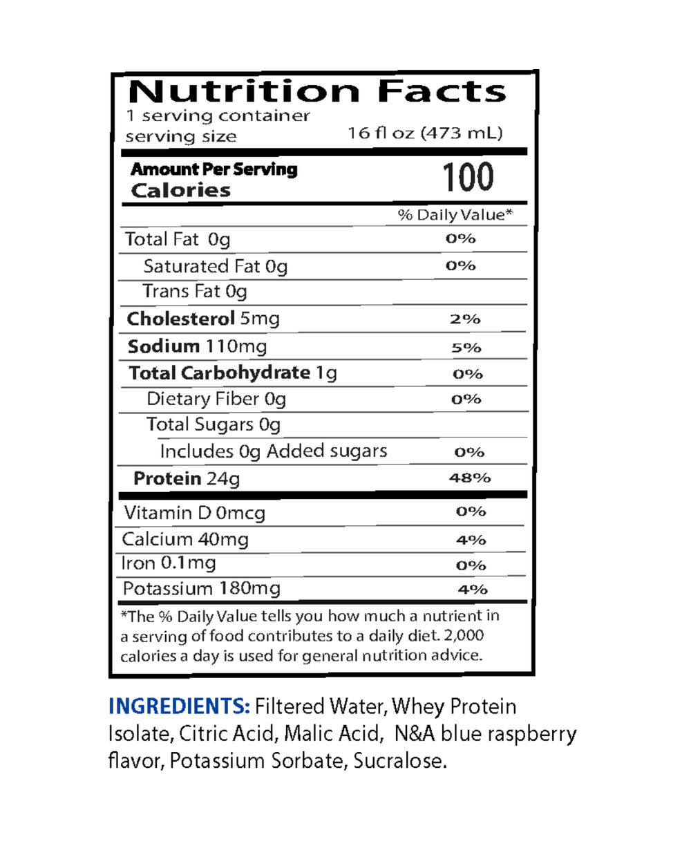 Clear Whey Protein | Blue Raspberry